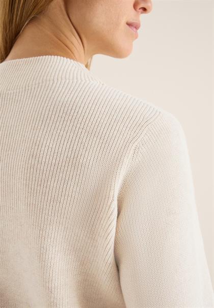 Strukturmix Pullover oat milk beige melange