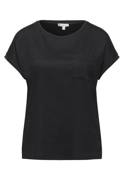 Strukturmix-Shirt black