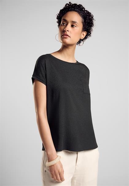 Strukturmix-Shirt black