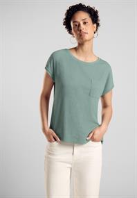 Strukturmix-Shirt seafoam green