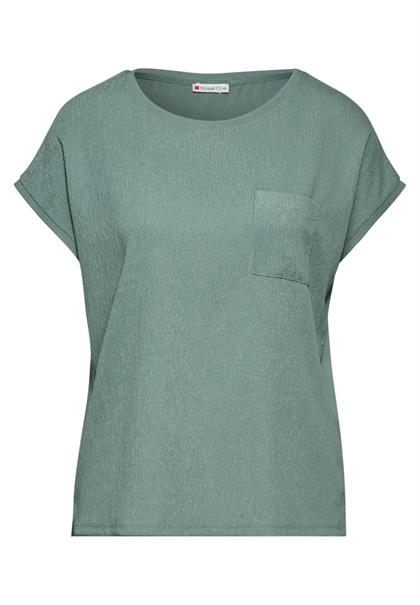 Strukturmix-Shirt seafoam green