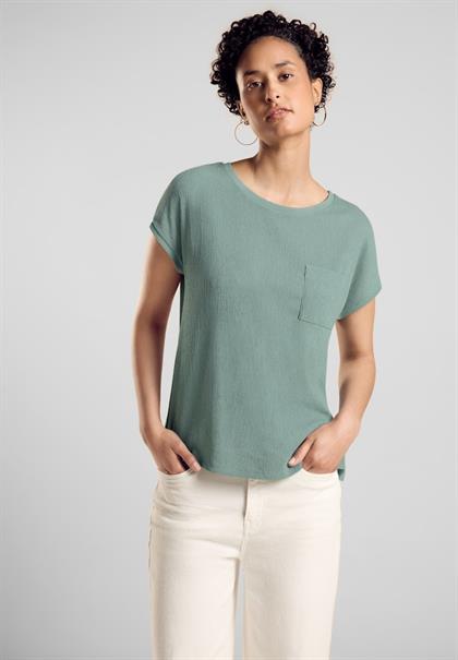 Strukturmix-Shirt seafoam green