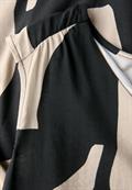 Strukturmix Top mit Print whale tail grey