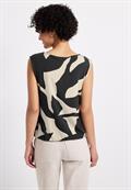 Strukturmix Top mit Print whale tail grey