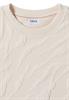 Strukturmuster Sweatshirt light beige
