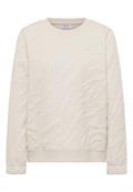 Strukturmuster Sweatshirt light beige