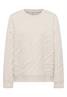Strukturmuster Sweatshirt light beige