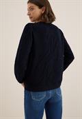 Strukturmuster Sweatshirt urban dark blue
