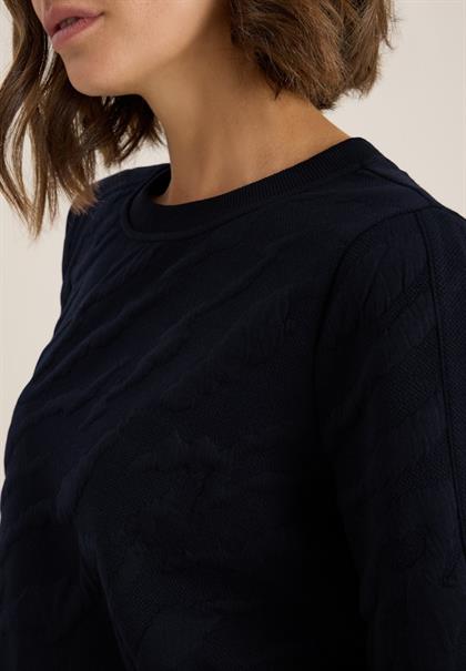 Strukturmuster Sweatshirt urban dark blue
