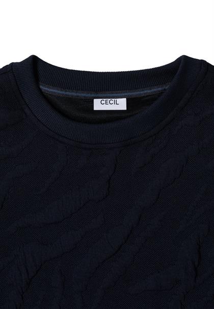 Strukturmuster Sweatshirt urban dark blue