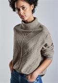 Strukturpullover breezy beige mel.