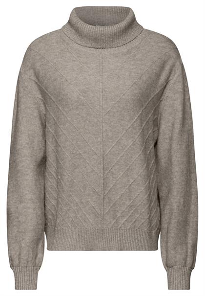 Strukturpullover breezy beige mel.