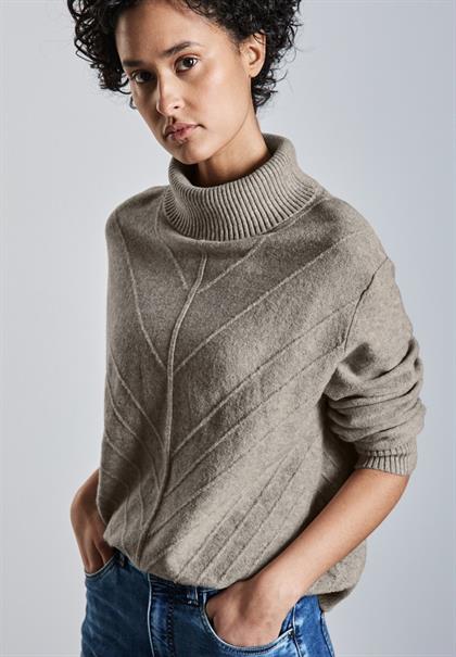 Strukturpullover breezy beige mel.