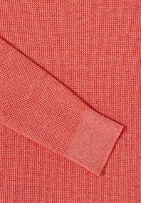 Strukturpullover cherry tomato orange melange
