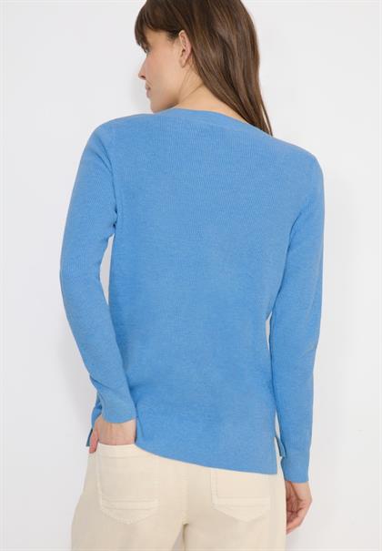 Strukturpullover cloud blue melange