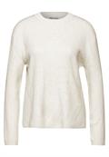 Strukturpullover cream white melange