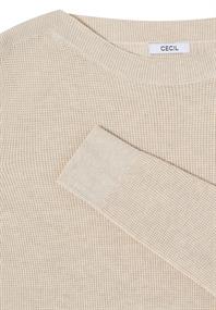 Strukturpullover egg beige melange