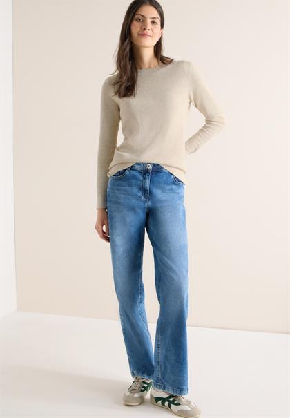 Strukturpullover egg beige melange