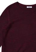 Strukturpullover eggplant red heather melange