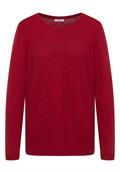 Strukturpullover fiery red heather melange