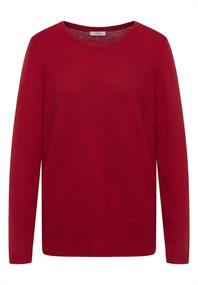 Strukturpullover fiery red heather melange
