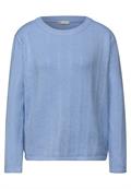 Strukturpullover frosted blue mel.