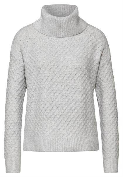Strukturpullover heather grey mel.