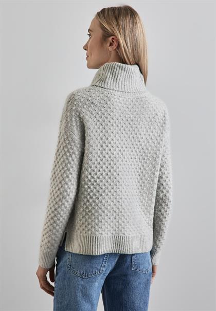 Strukturpullover heather grey mel.