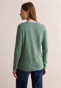 Strukturpullover heather sage green melange