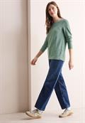 Strukturpullover heather sage green melange