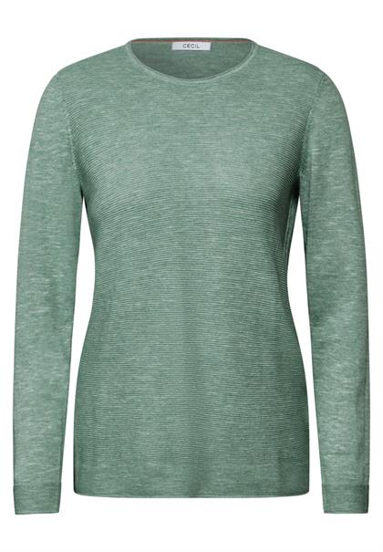 Strukturpullover heather sage green melange