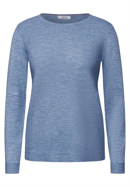 Strukturpullover heather sky blue
