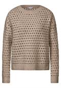 Strukturpullover honey sand mel.