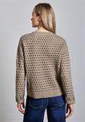 Strukturpullover honey sand mel.