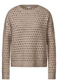 Strukturpullover honey sand mel.