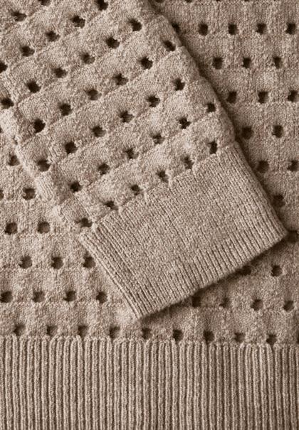 Strukturpullover honey sand mel.