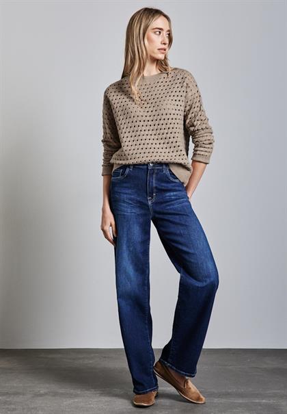 Strukturpullover honey sand mel.