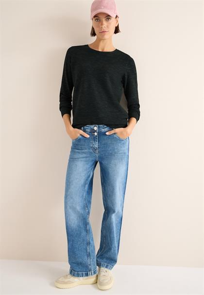 Strukturpullover ink green heather melange