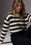 Strukturpullover lucid white