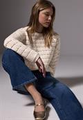 Strukturpullover lucid white