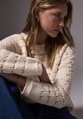 Strukturpullover lucid white
