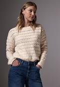 Strukturpullover lucid white