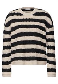 Strukturpullover lucid white