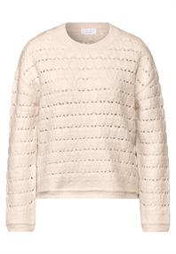 Strukturpullover lucid white