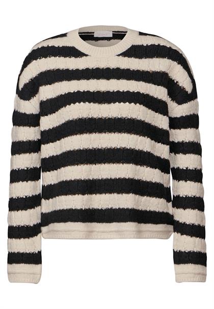 Strukturpullover lucid white