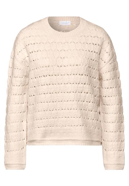 Strukturpullover lucid white