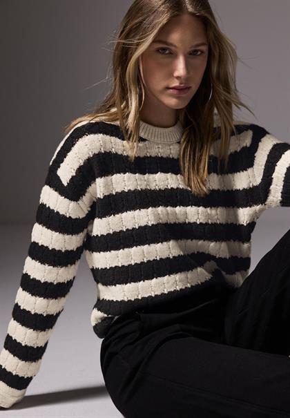 Strukturpullover lucid white
