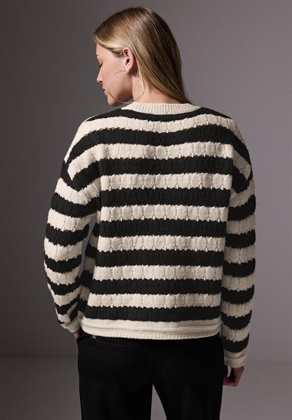 Strukturpullover lucid white