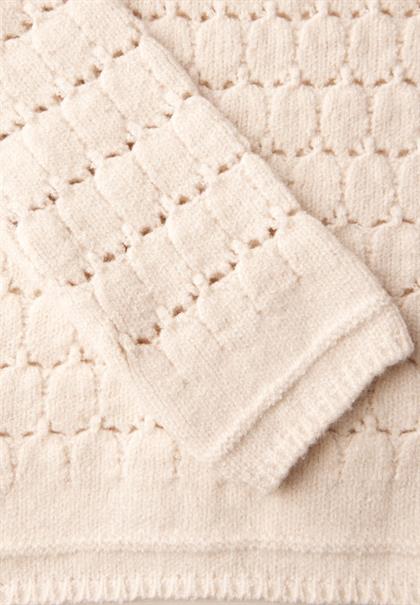 Strukturpullover lucid white