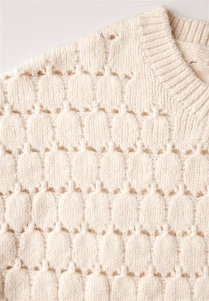 Strukturpullover lucid white